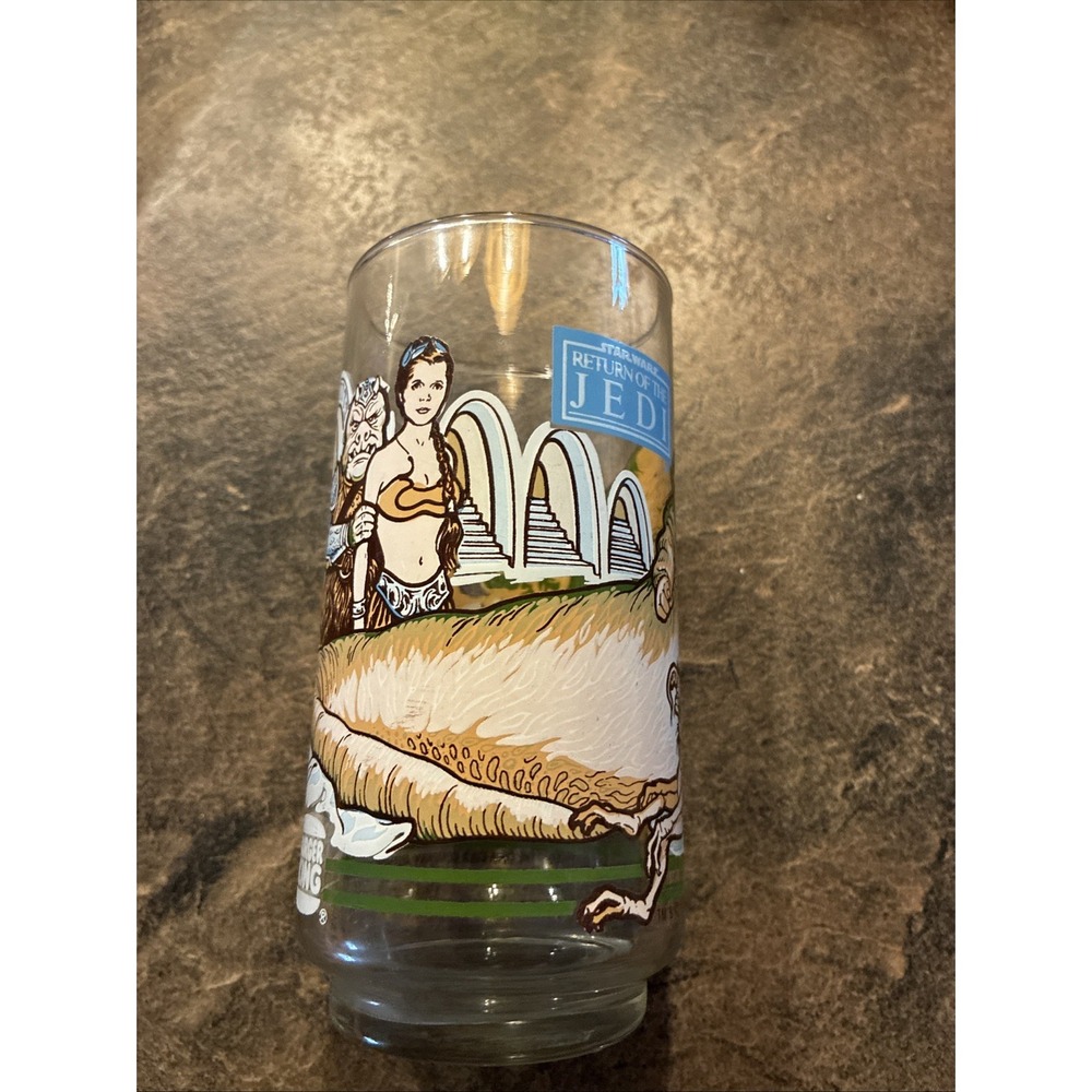 Burger King, Vintage 1983 Star Wars Return of the Jedi Jabba the Hutt Glass Cup